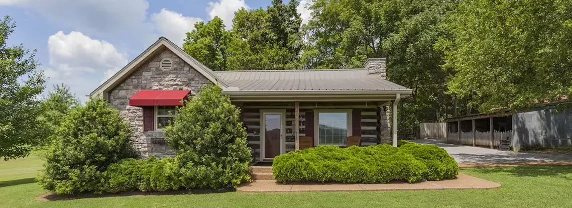 Uncle Pete's Cabin — a restored homestead with wide-open pasture views