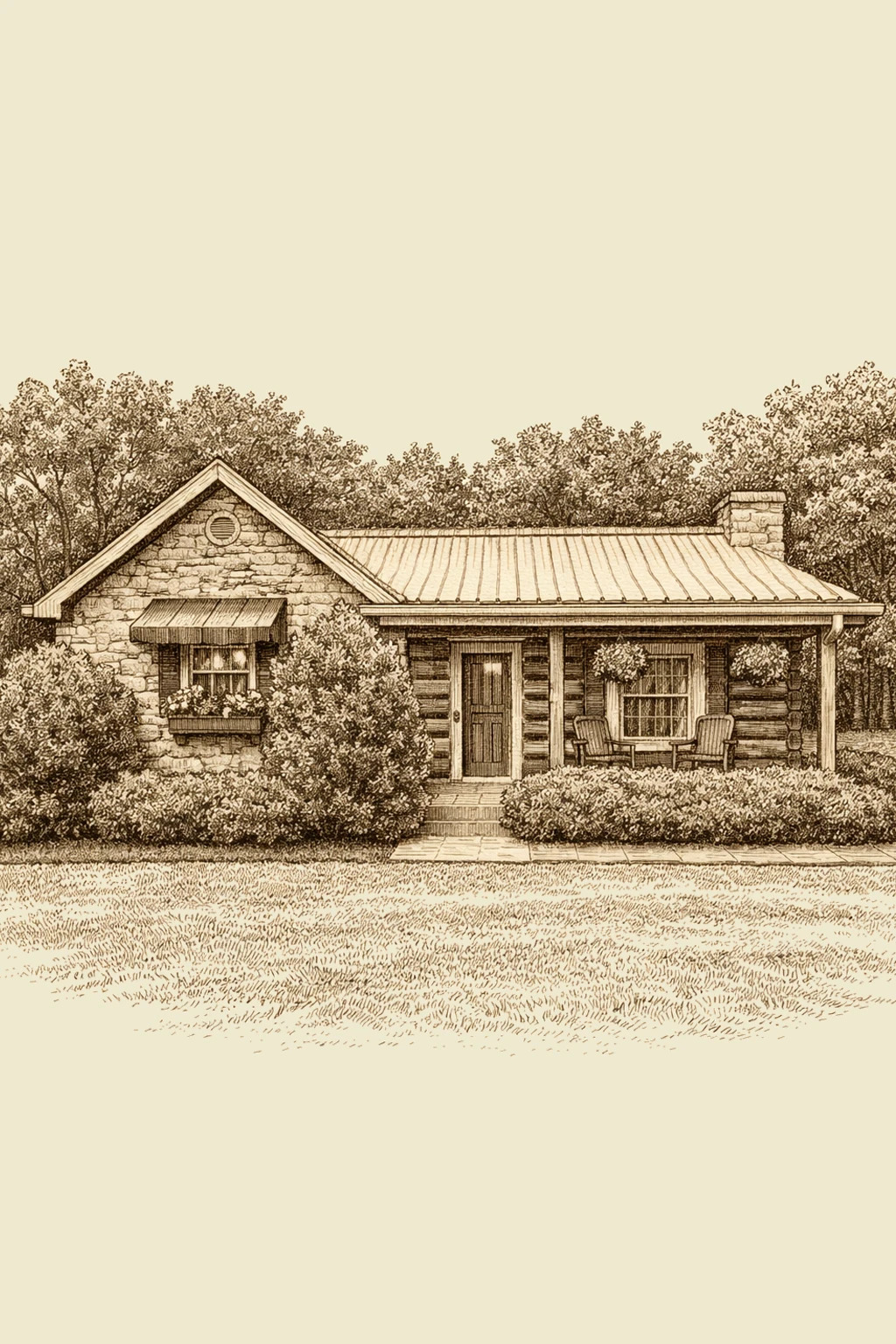 Uncle Pete's Cabin - Historic restored cabin with modern amenities, wraparound porch, and pastoral views near Nashville